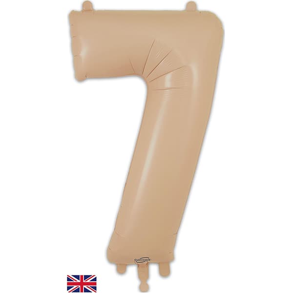 34" Oaktree Matte Nude Number 7 Shape Balloons