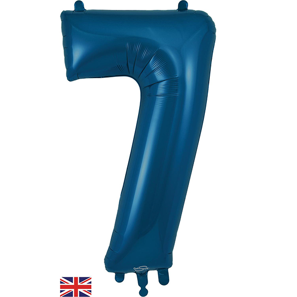 34" Oaktree Navy Number 7 Shape Balloons