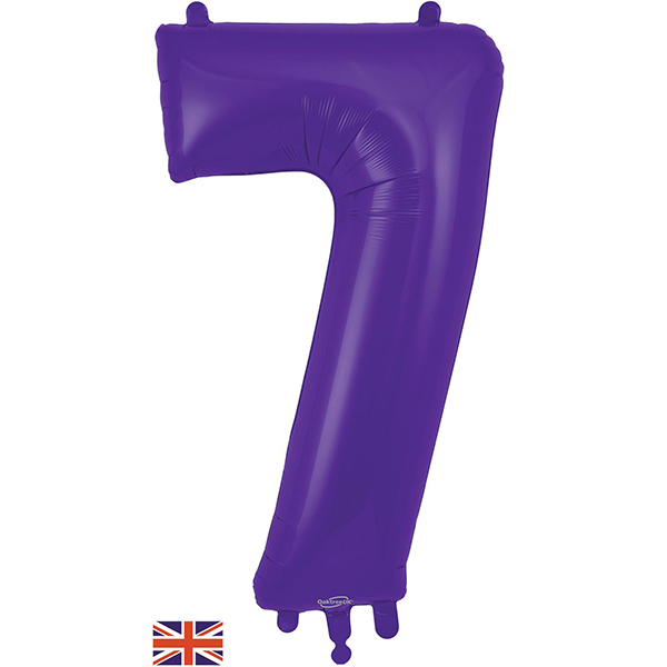 34" Oaktree Purple Number 7 Shape Balloons
