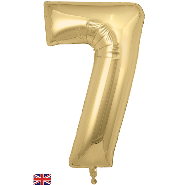 Oaktree 34" Gold Silk Number 7 Shape Balloons