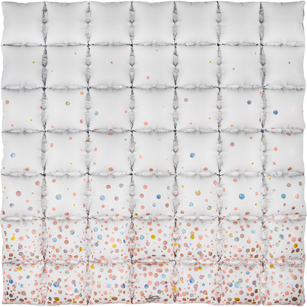 (image for) Rose Gold Sparkling Fizz 7x7 Waffle Air Fill Foil Decorations