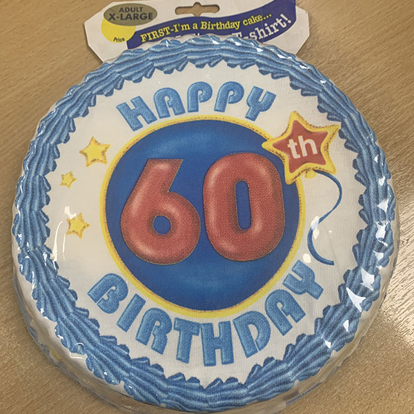 (image for) Happy 60th Birthday T-Shirt Cake
