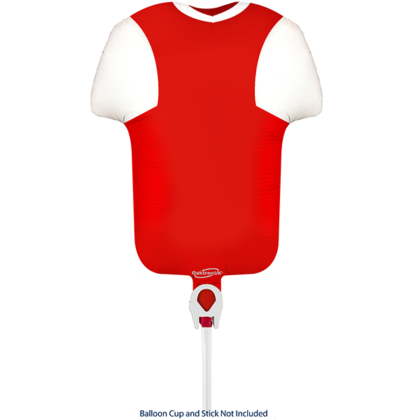 (image for) 11" Red/White Metallic Sports Shirt Air Fill Foil Balloons