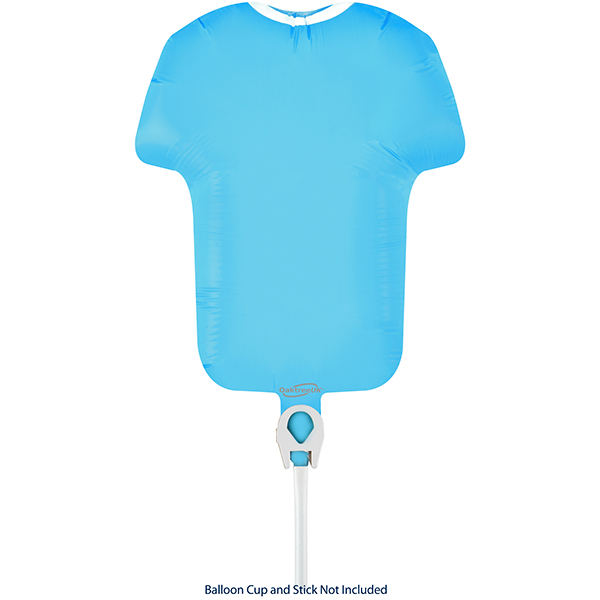 (image for) 11" Light Blue Metallic Sports Shirt Air Fill Foil Balloons