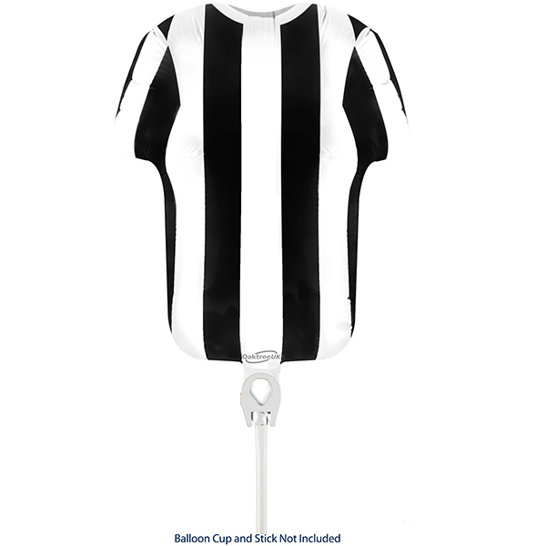 (image for) 11" Black White Stripe Metallic Sports Shirt Air Fill Foil Balloons