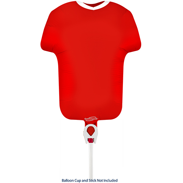 (image for) 11" Red Metallic Sports Shirt Air Fill Foil Balloons
