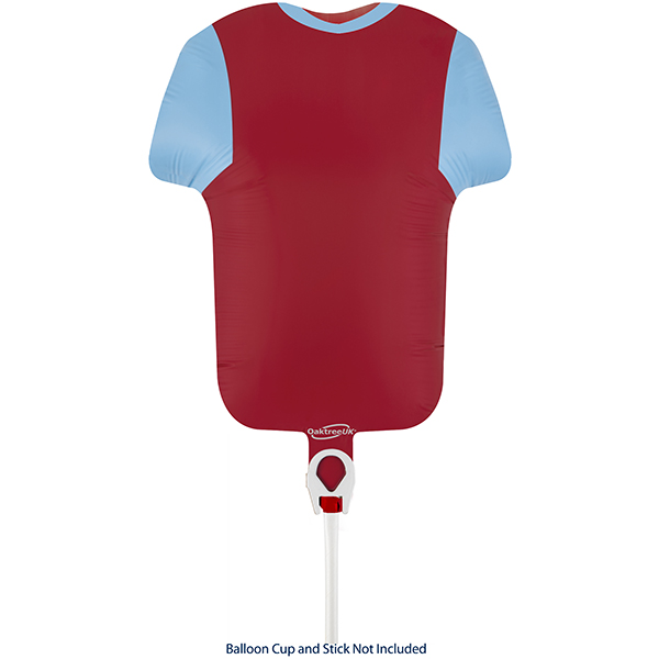 (image for) 11" Blue/Clarte Metallic Sports Shirt Air Fill Foil Balloons