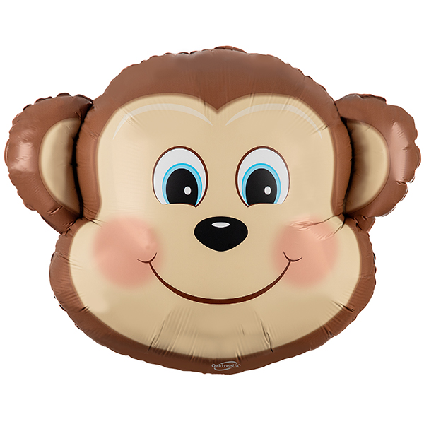 (image for) Cute Monkey Head Supershape Foil Balloons