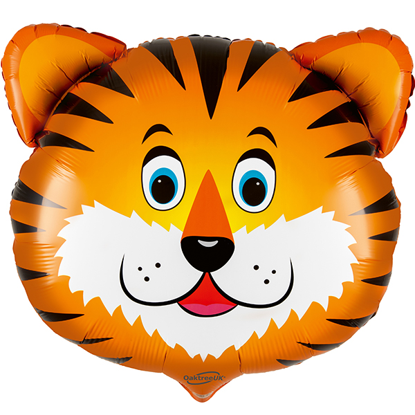(image for) Large Tiger Head Supershape Foil Balloons