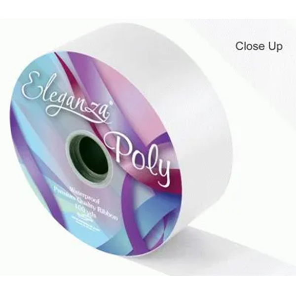 Eleganza White Poly Ribbons