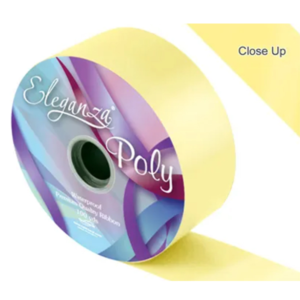 (image for) Eleganza Pale Yellow Poly Ribbons