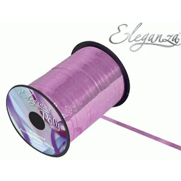 Eleganza Metallic Holographic Light Pink Curling Ribbons 250 Yards
