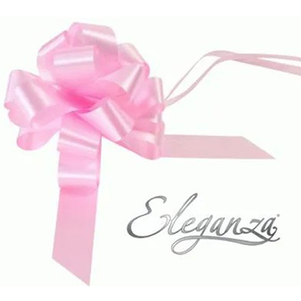 Eleganza Light Pink Pull Bows 30pk
