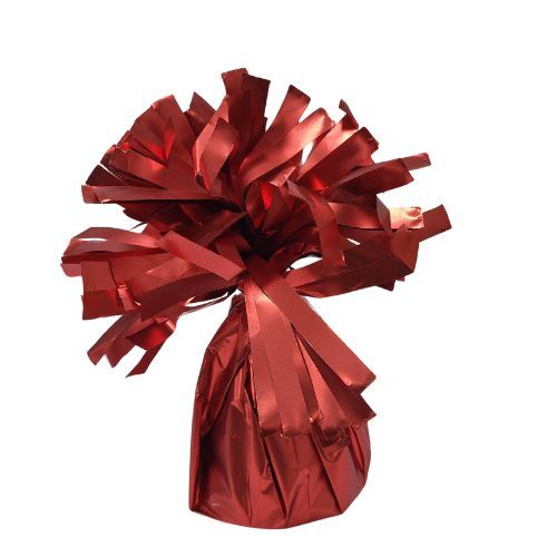 (image for) Matte Red Fringed Candy Foil Balloon Weights 160g