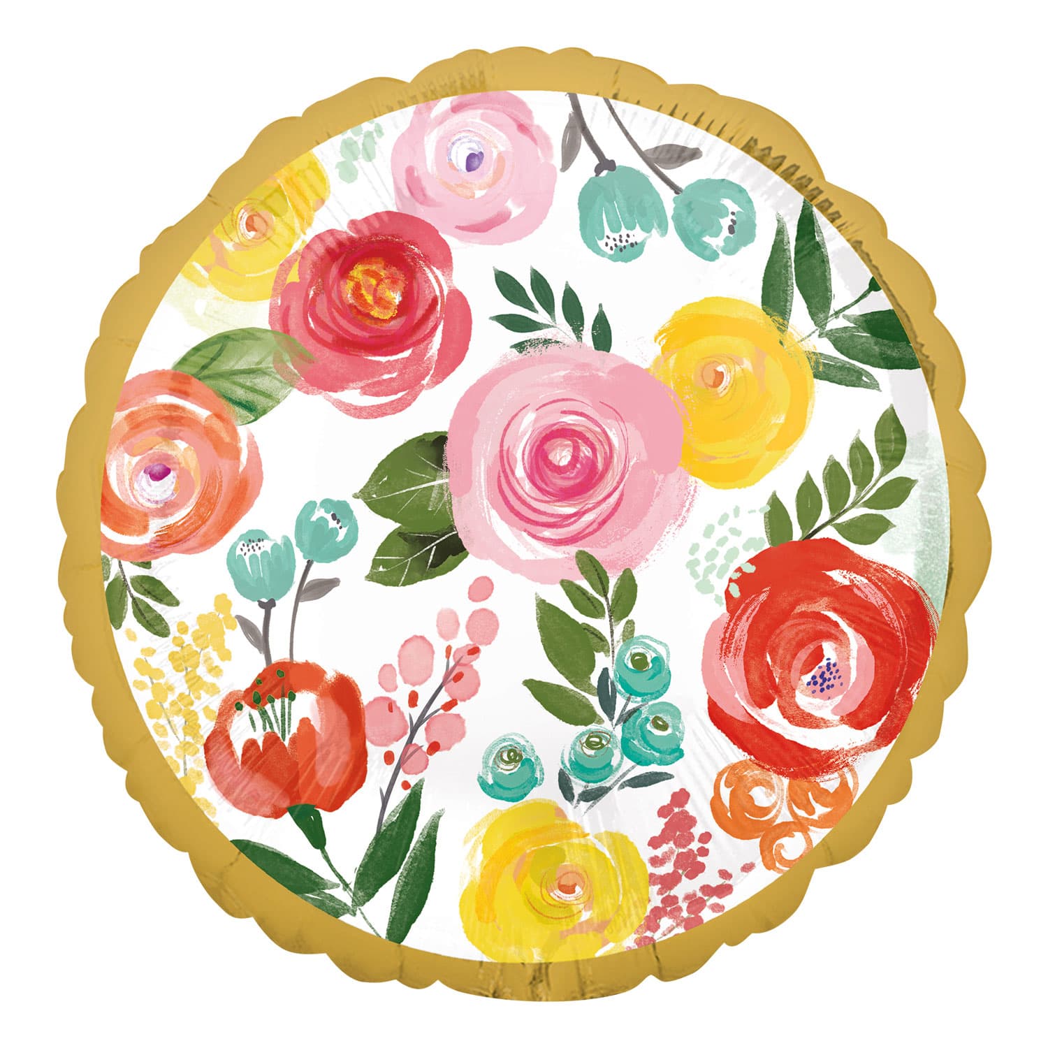 18" Bright Floral Foil Balloons