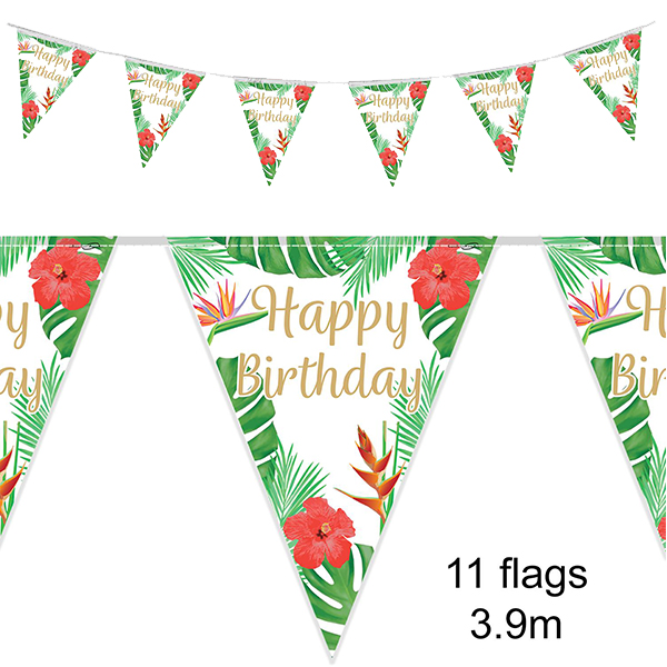 Tropical Happy Birthday Bunting