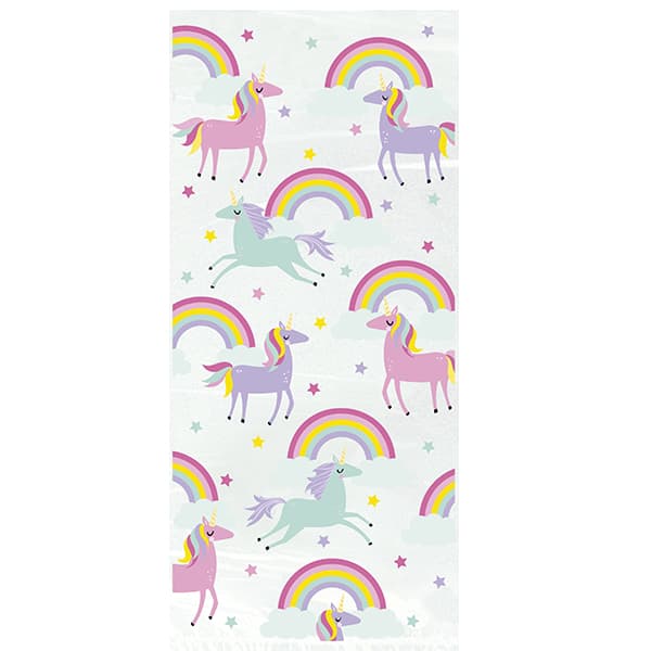 Rainbow And Unicorn Cello Bags 20pk
