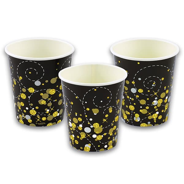 (image for) Black Sparkling Fizz Paper Cups 8pk
