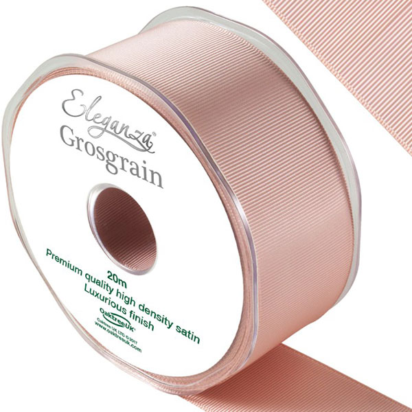 (image for) Rose Gold Grosgrain Satin Ribbon 38mm x 20m