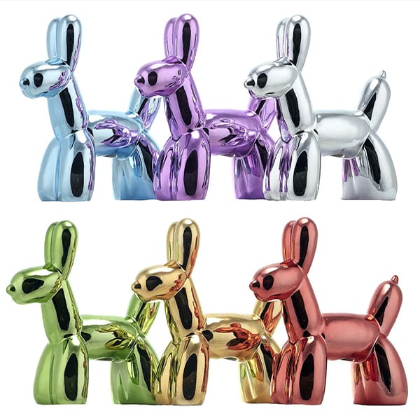 (image for) 8.5" Metallic Balloon Dog Money Bank