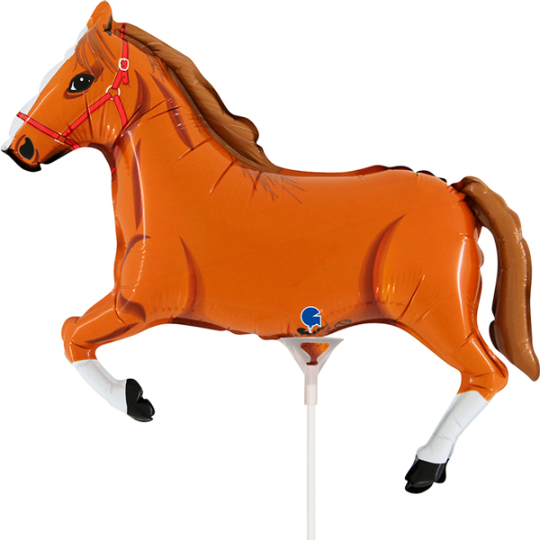 (image for) 14" Light Brown Horse Air Fill Mini Shape Balloons