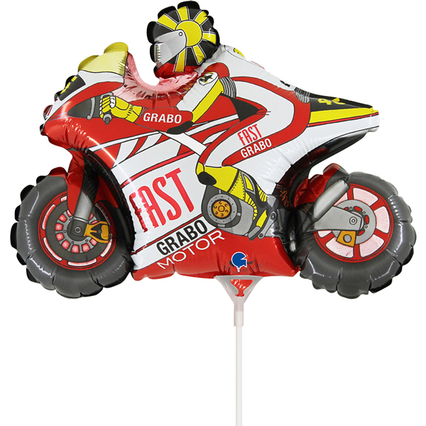 (image for) 14" Red Moto GP Air Fill Foil Balloons
