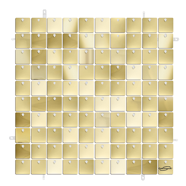 Metallic White Gold Sequin Wall Panel Click And Connect