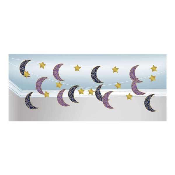 Stars & Moons String Decorations 6pk