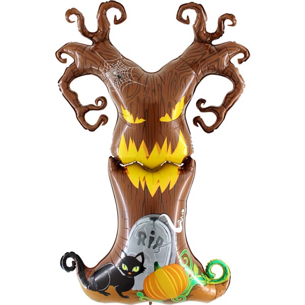 5' Scary Tree Halloween Shape Balloons