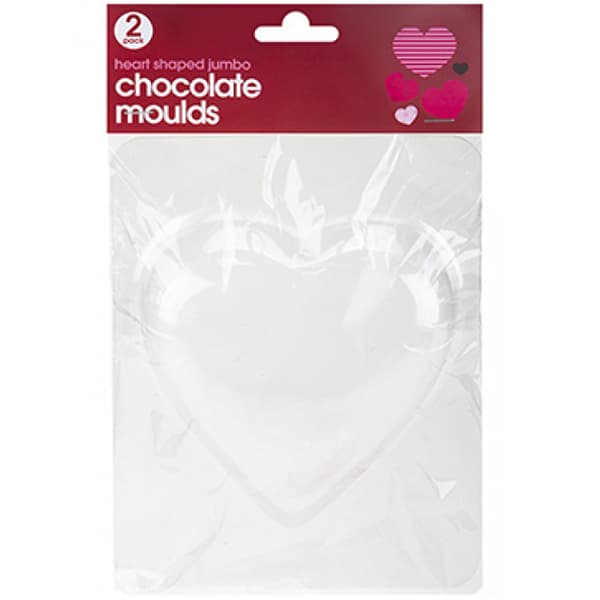 (image for) Jumbo Heart Shaped Chocolate Molds 2pk