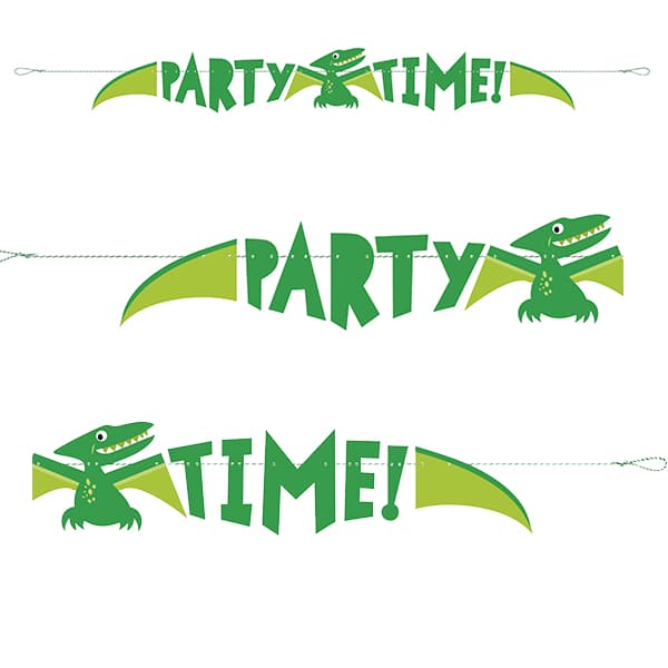 Blue & Green Dinosaur Banner