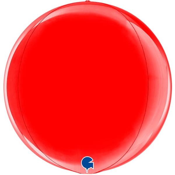 15" Red Globe Foil Balloons