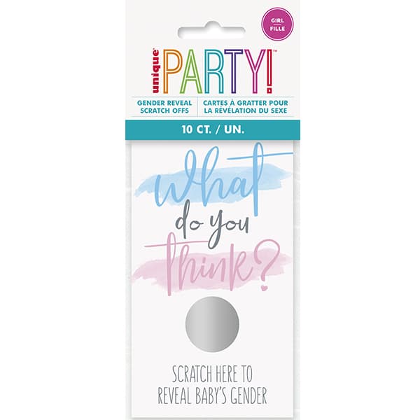 Girl Gender Reveal Scratch Offs 10pk