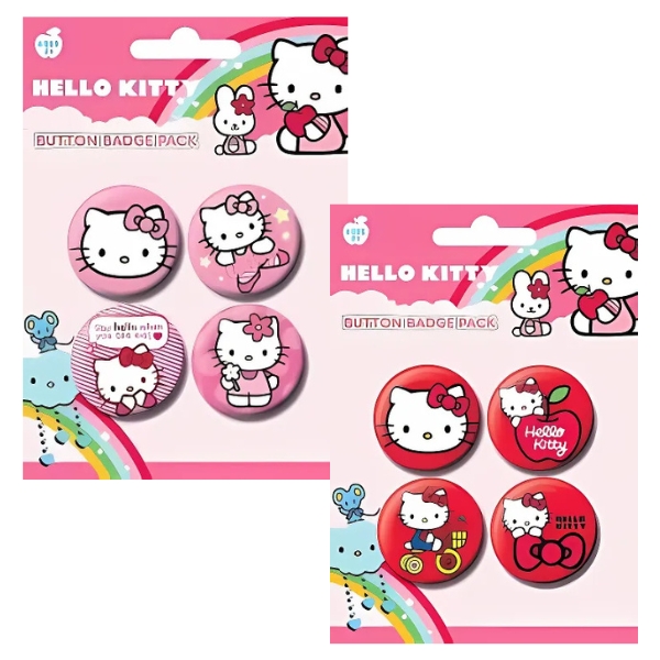 Hello Kitty Badges x4