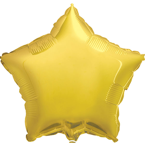 20" Champagne Gold Star Foil Balloons