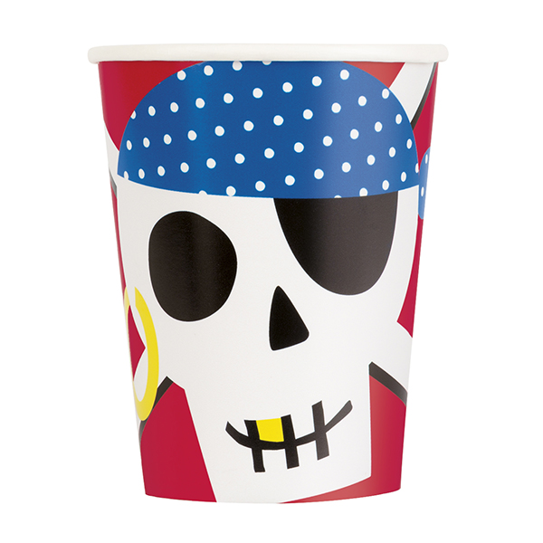 (image for) 9oz Ahoy Pirate Paper Cups 8pk