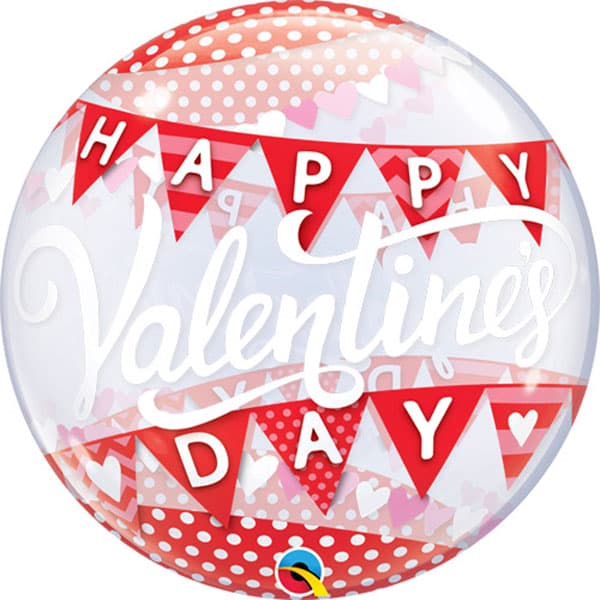 (image for) 22" Valentines Day Banner Bubble Balloons