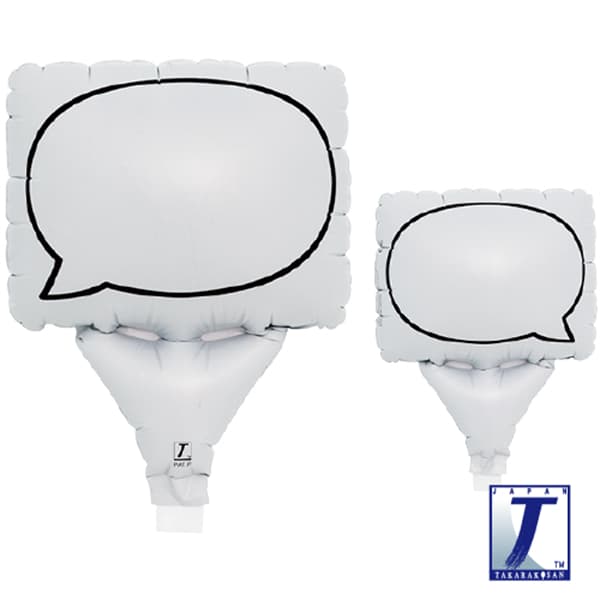 5" Round Flame Message Card Upright Balloons