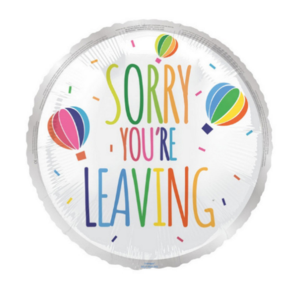 18" Sorry You're Leaving Foil Balloons