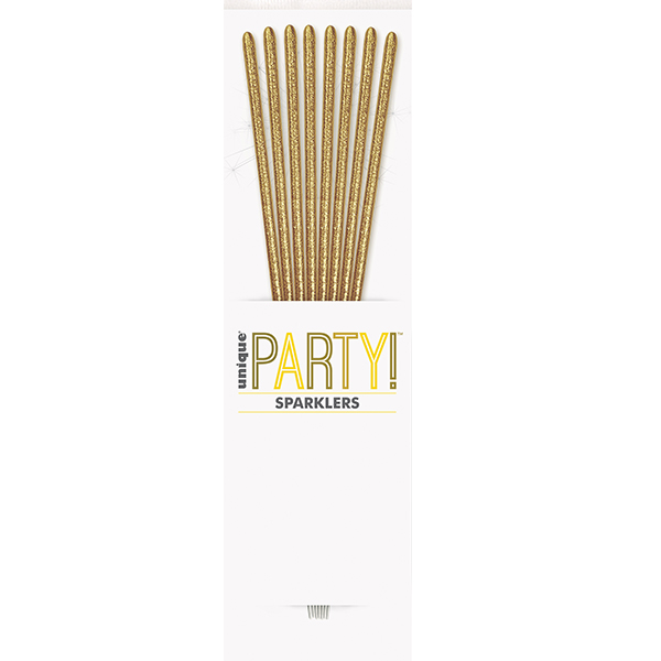 7" Gold Glitz Sparklers 8pk