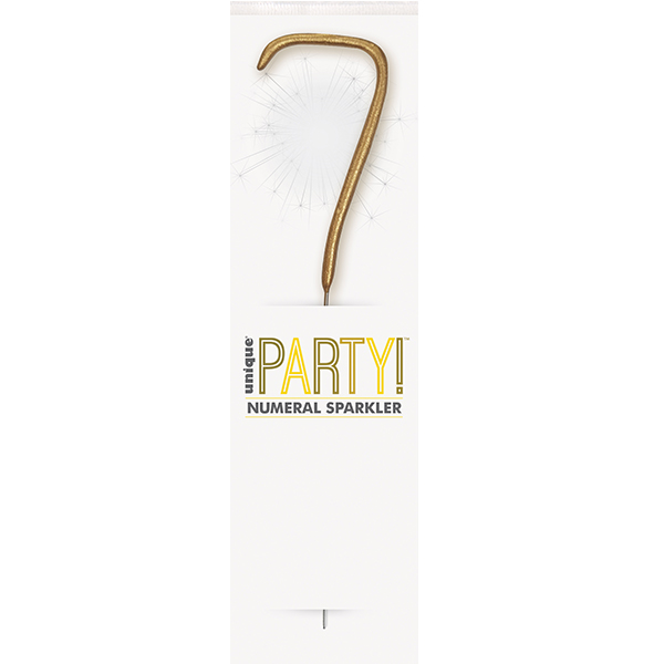7" Gold Glitz Number 7 Sparklers