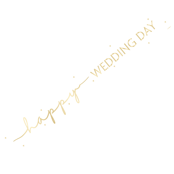 (image for) 9ft Happy Wedding Day Foil Banner