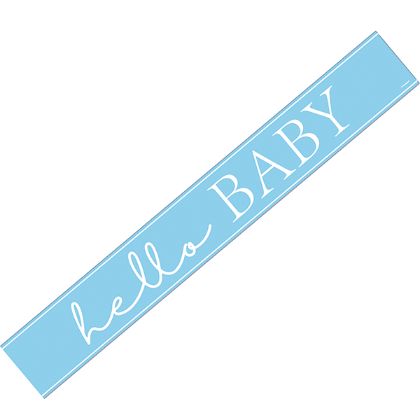 (image for) 9ft Blue Hello Baby Foil Banner