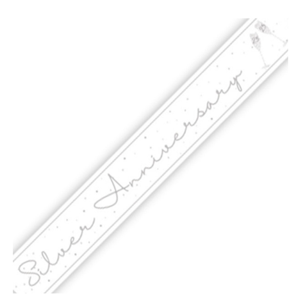 9ft Silver Anniversary Foil Banner