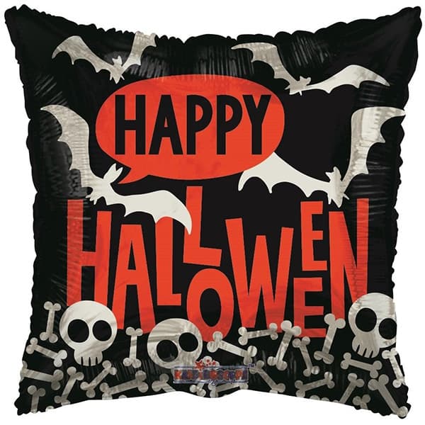 (image for) 18" Happy Halloween Skeletons Foil Balloons