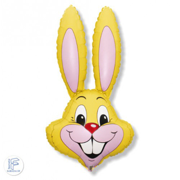 (image for) 35" Yellow Rabbit Head Supershape Balloons