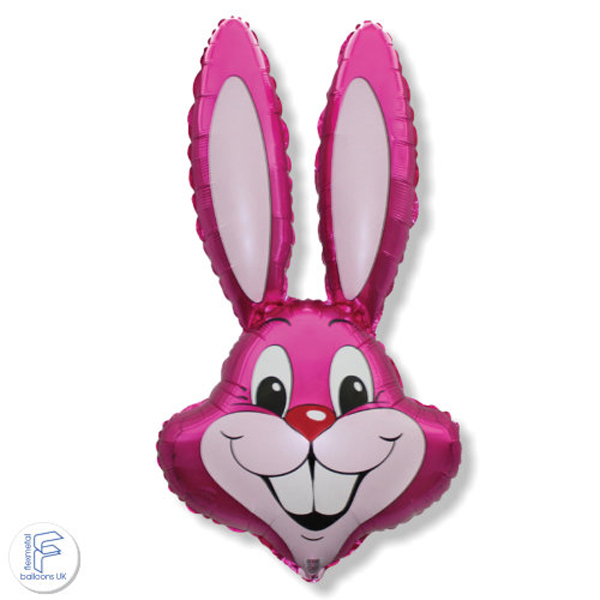 (image for) 16" Fuchsia Pink Rabbit Head Air Fill Balloons