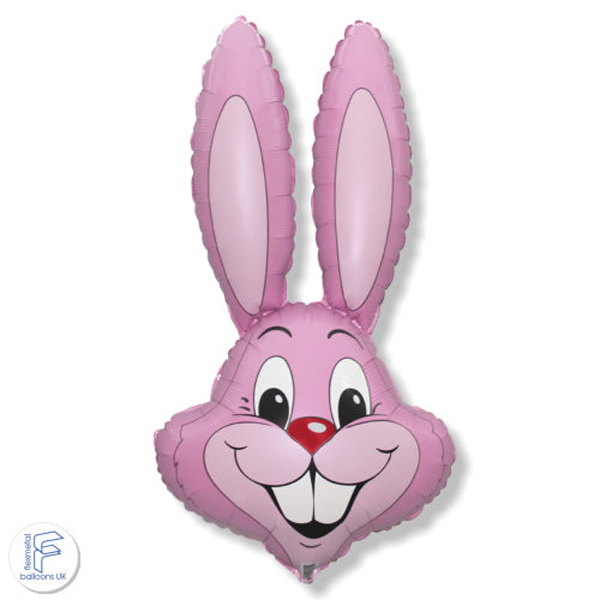 (image for) 16" Pastel Pink Rabbit Head Air Fill Balloons