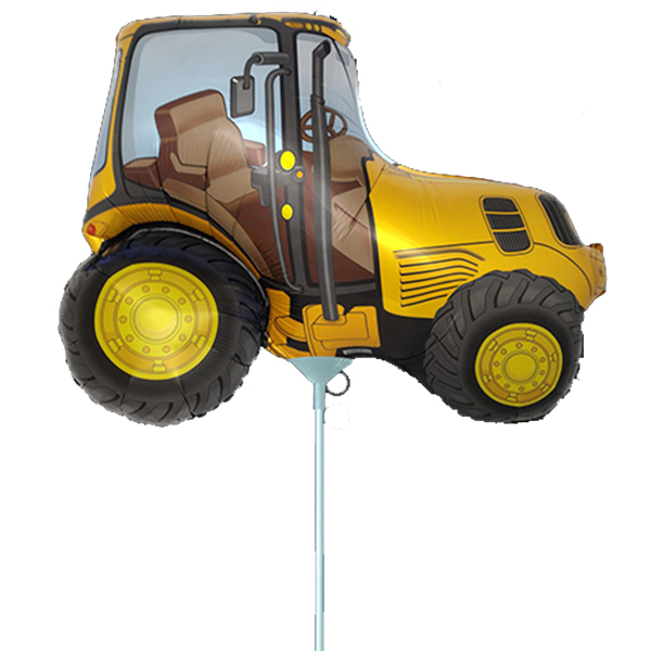 (image for) 10" Orange Tractor Air Fill Mini Shape Balloons