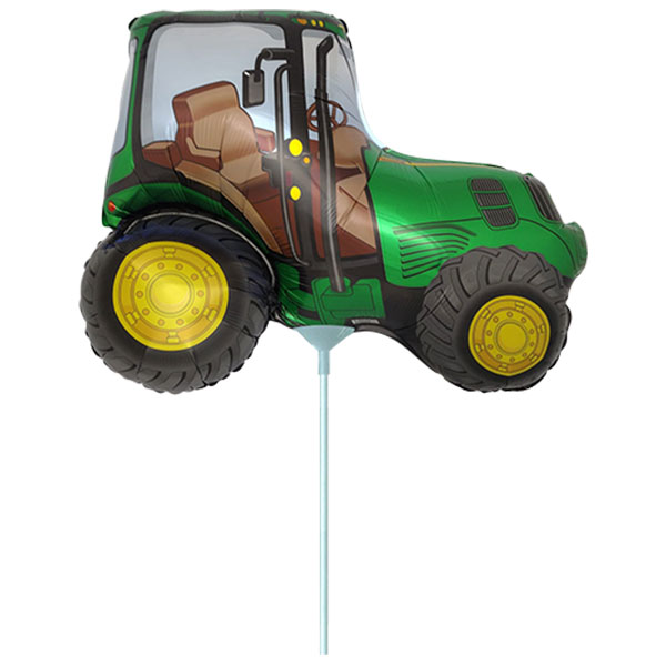 (image for) 10" Green Tractor Air Fill Mini Shape Balloons